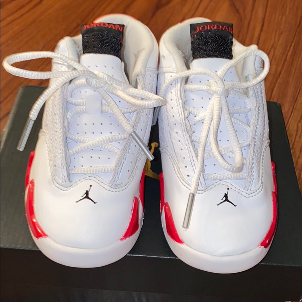 Jordan Retro 14 (TD) “Candy Cane” white and red